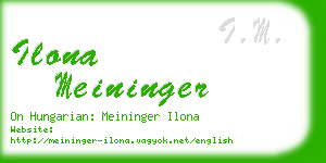 ilona meininger business card